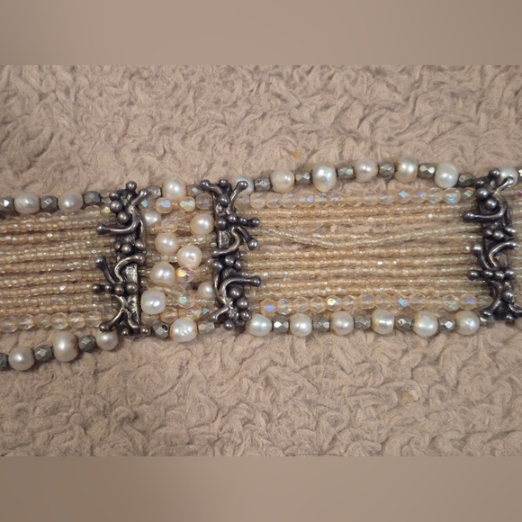 Vintage Edwardian Pearl Beaded Choker Necklace EUC - Picture 9 of 12